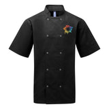 Artisan Collection by Reprime Unisex Studded Front Short-Sleeve Chef's Coat