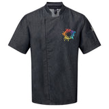 Artisan Collection by Reprime Unisex Zip-Close Short Sleeve Chef's Coat Embroidery - Mato & Hash