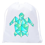 Assorted Geometric Animals Mini Polyester Drawstring Bag - Mato & Hash