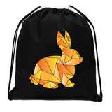 Assorted Geometric Animals Mini Polyester Drawstring Bag - Mato & Hash