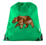 Assorted Geometric Animals Polyester Drawstring Bag - Mato & Hash