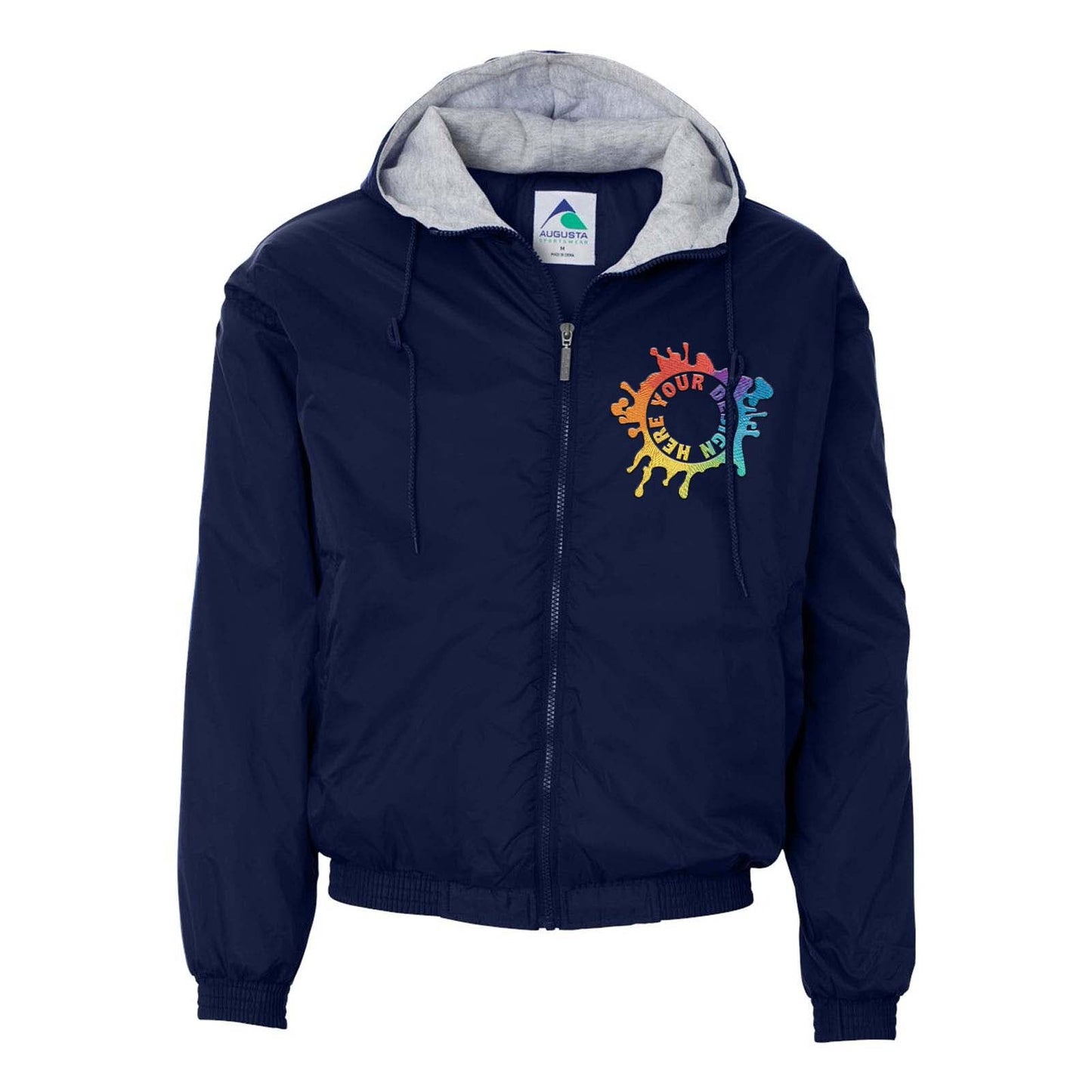 Augusta Sportswear Fleece Lined Hooded Jacket Embroidery - Mato & Hash