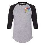 Augusta Sportswear Three-Quarter Raglan Sleeve Baseball Jersey Embroidery - Mato & Hash