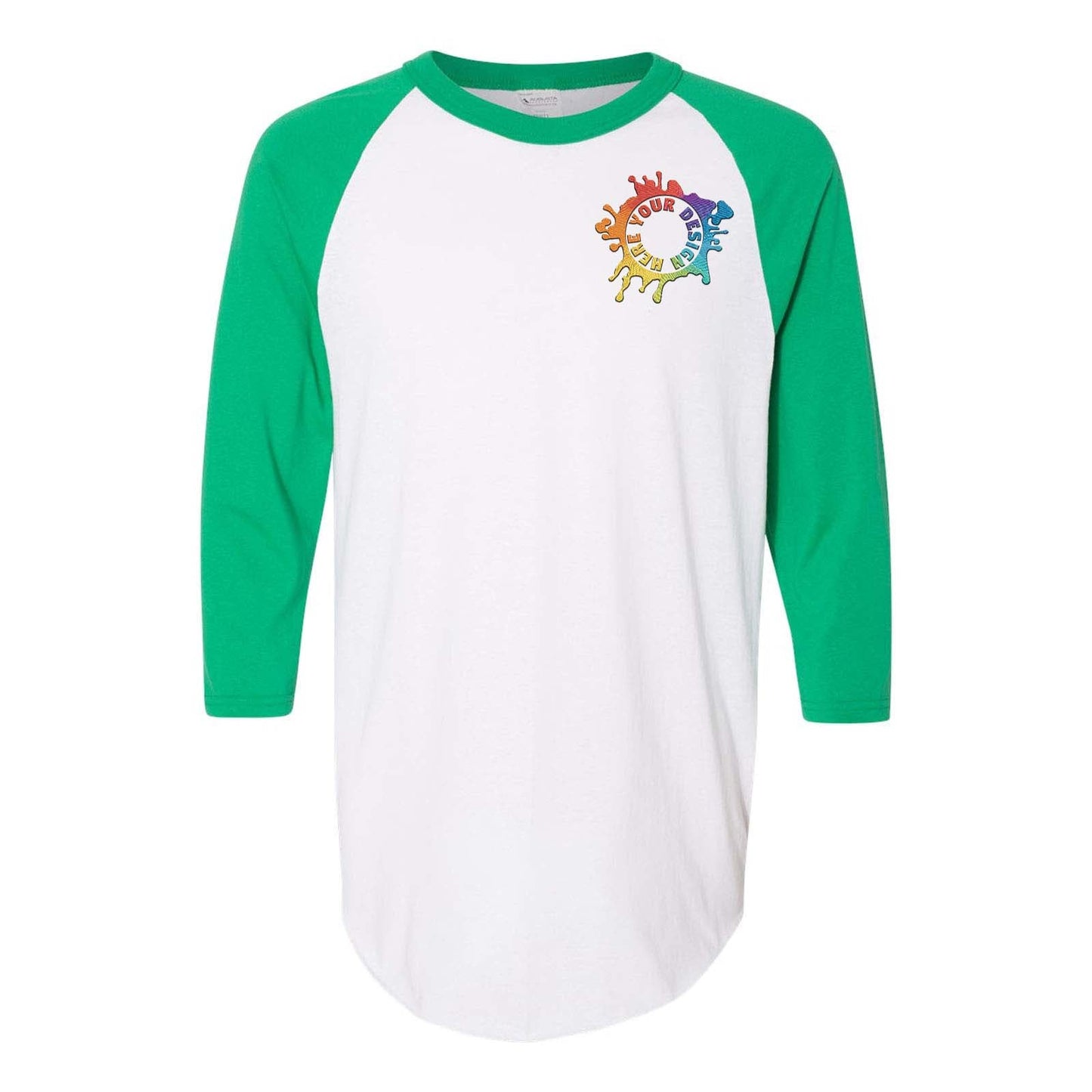 Augusta Sportswear Three-Quarter Raglan Sleeve Baseball Jersey Embroidery - Mato & Hash