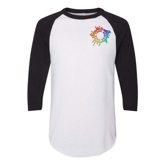 Augusta Sportswear Three-Quarter Raglan Sleeve Baseball Jersey Embroidery - Mato & Hash