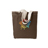 Authentic Pigment Direct-Dyed Raw-Edge Tote Embroidery - Mato & Hash