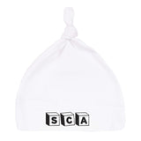 Baby Blocks Custom Initials Baby Hat w/ Adjustable Top Knot - Mato & Hash