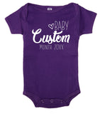 Baby Heart Custom Name & Date Cotton Baby Romper - Mato & Hash