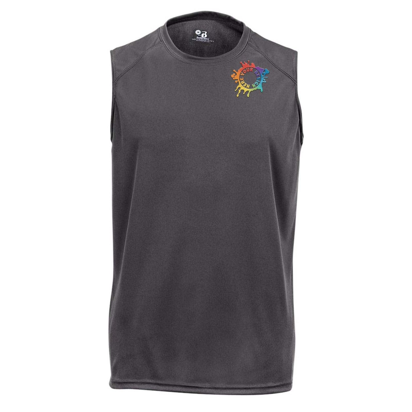 Badger Men's B-Core Sleeveless T-Shirt Embroidery - Mato & Hash
