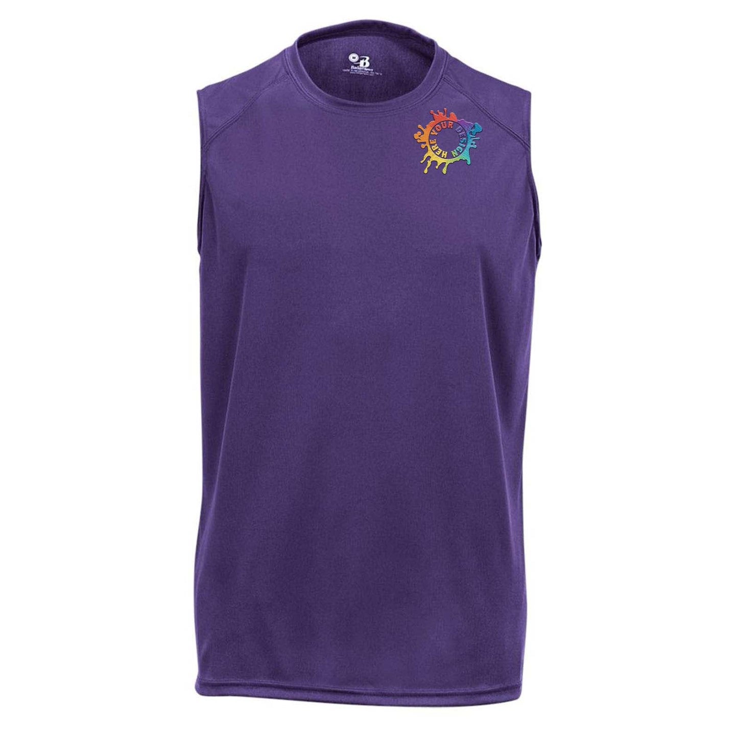 Badger Men's B-Core Sleeveless T-Shirt Embroidery - Mato & Hash