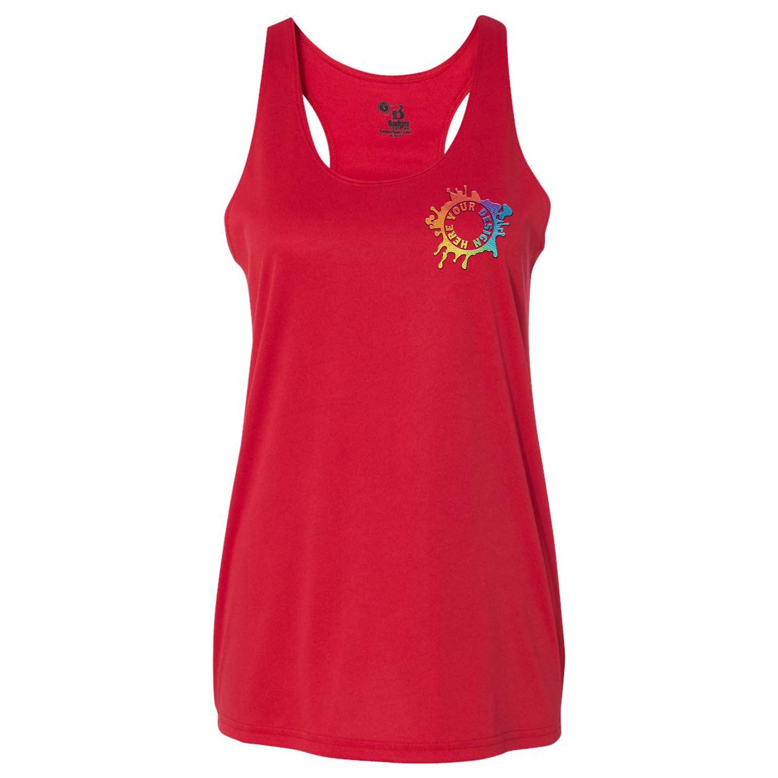 Badger Women's B-Core Racerback Tank Top Embroidery - Mato & Hash