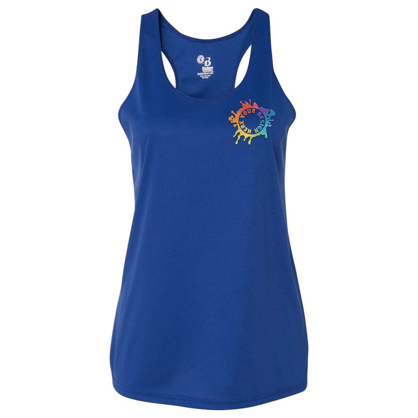 Badger Women's B-Core Racerback Tank Top Embroidery - Mato & Hash