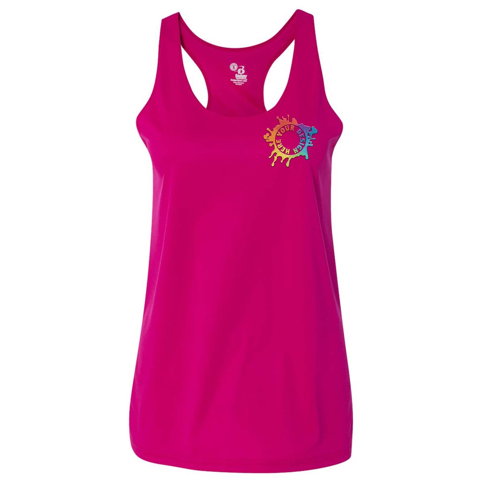 Badger Women's B-Core Racerback Tank Top Embroidery - Mato & Hash