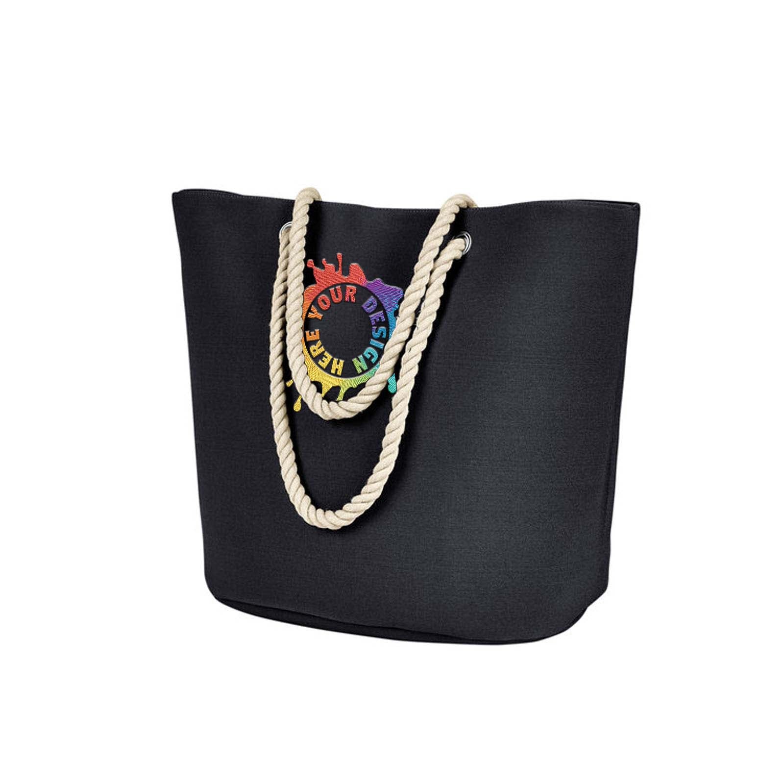 BAGedge Polyester Canvas Rope Tote Embroidery