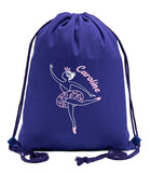 Ballerina Développé Custom Name Cotton Drawstring Bag