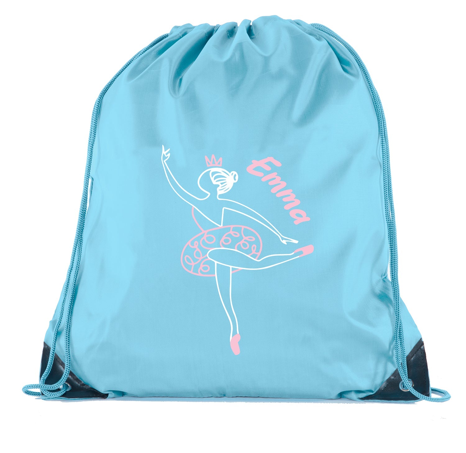 Ballerina Développé Custom Name Polyester Drawstring Bag