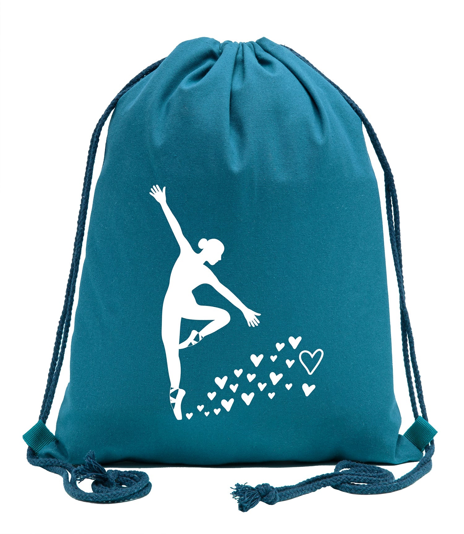 Accessory - Dance Bags, Ballet Backpacks For Girls, Dance Cotton Drawstring Cinch Backpacks - Hearts