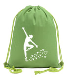 Ballerina & Hearts Cotton Drawstring Bag