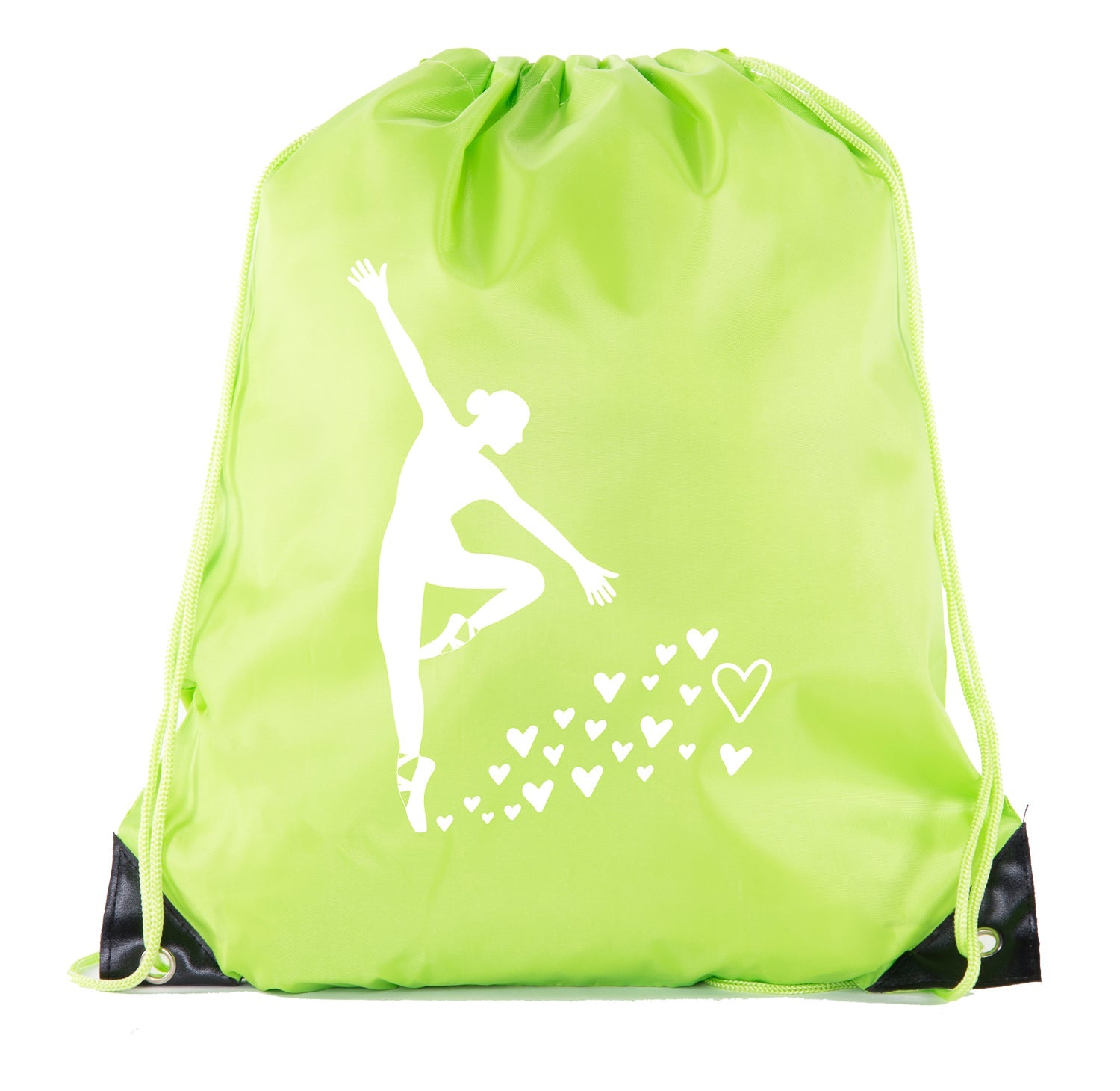 Ballerina & Hearts Polyester Drawstring Bag