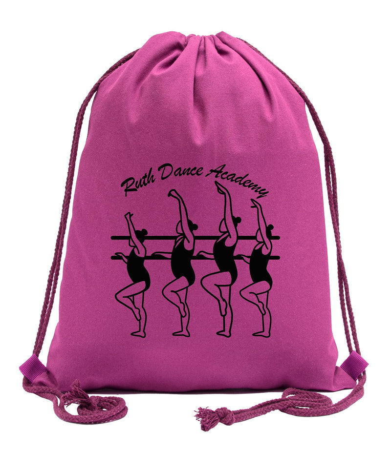 Ballerinas on Barre Custom Cotton Drawstring Bag