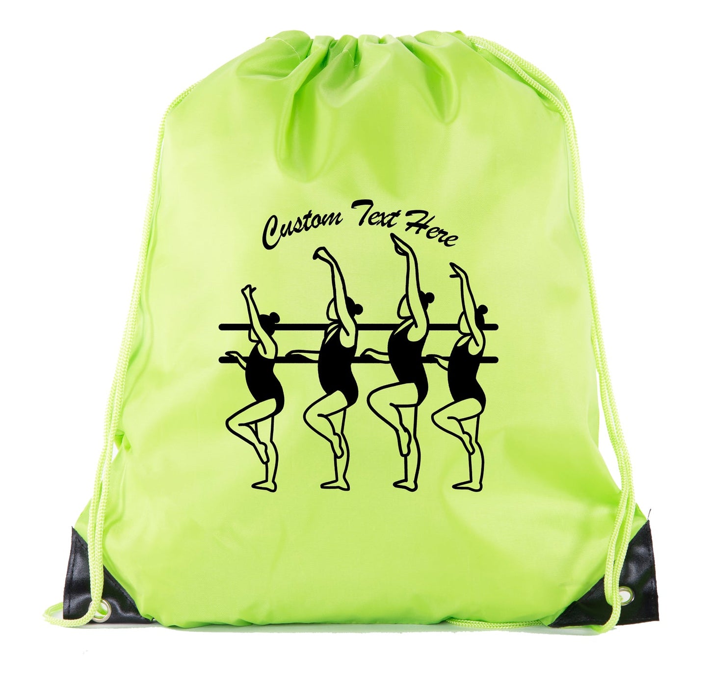 Ballerinas on Barre Custom Polyester Drawstring Bag