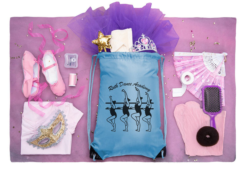 Ballerinas on Barre Custom Polyester Drawstring Bag
