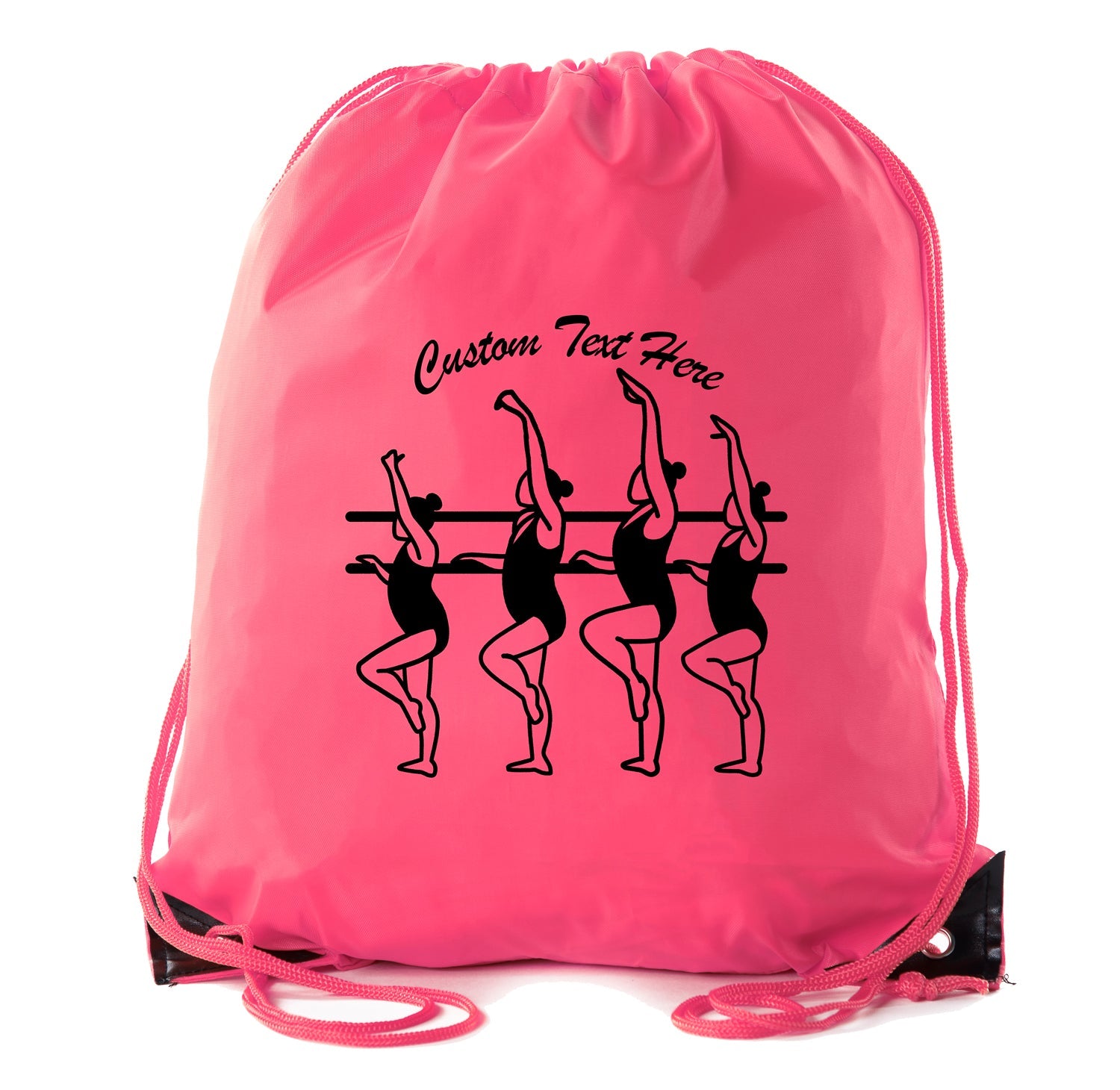 Ballerinas on Barre Custom Polyester Drawstring Bag