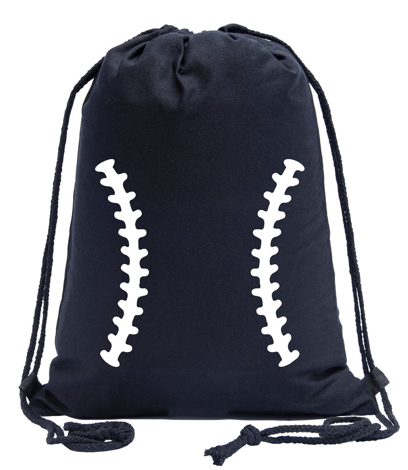 Baseball Laces Cotton Drawstring Bag