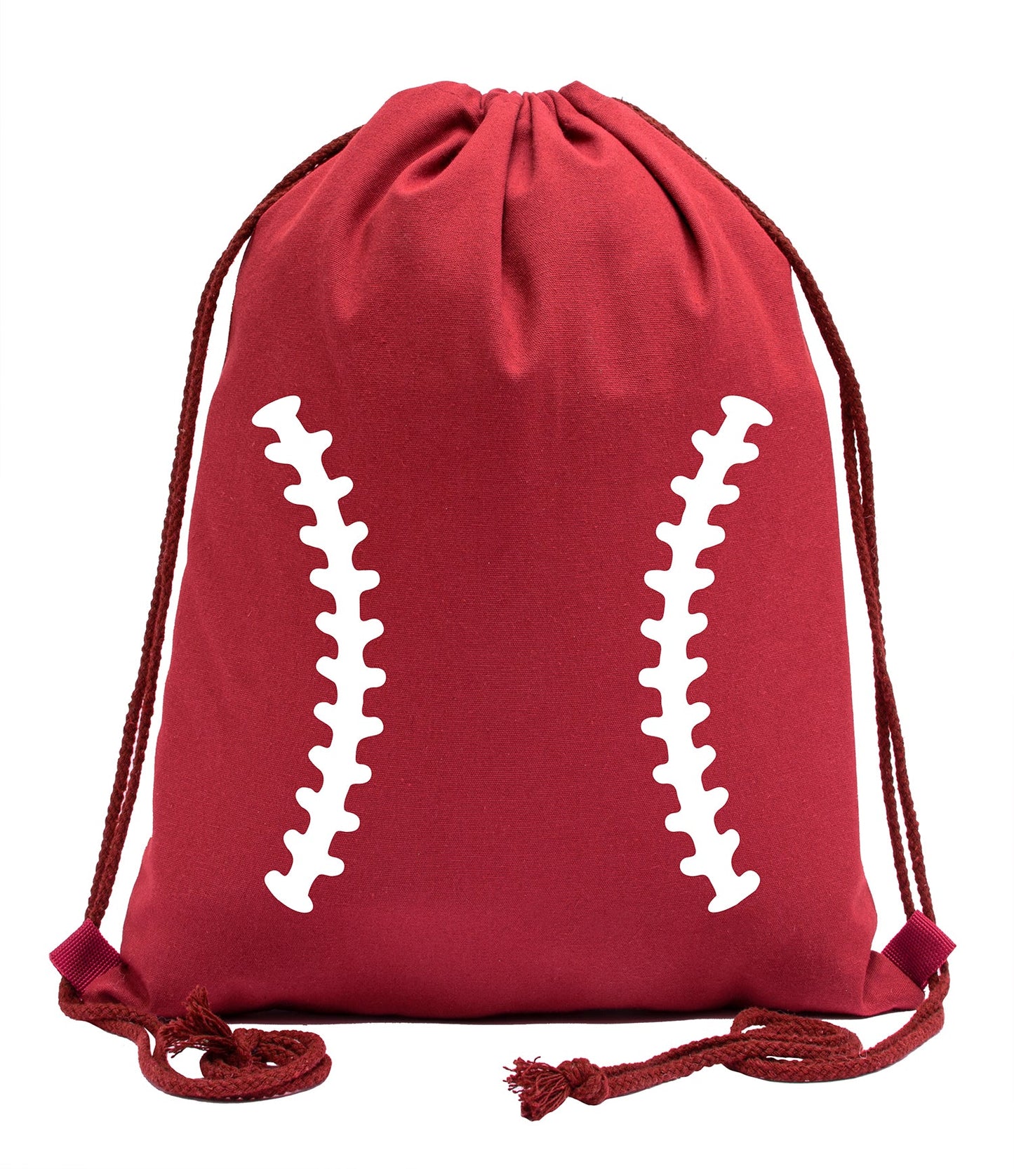 Baseball Laces Cotton Drawstring Bag