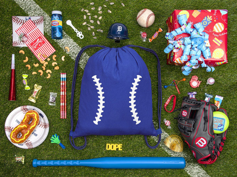 Baseball Laces Cotton Drawstring Bag