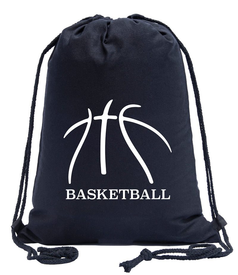 Basketball Seams Cotton Drawstring Bag