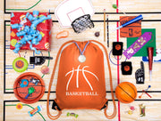 Accessory - Mato & Hash Basketball Drawstring Bags With 3,6, And 10 Pack Bulk Options - Outline
