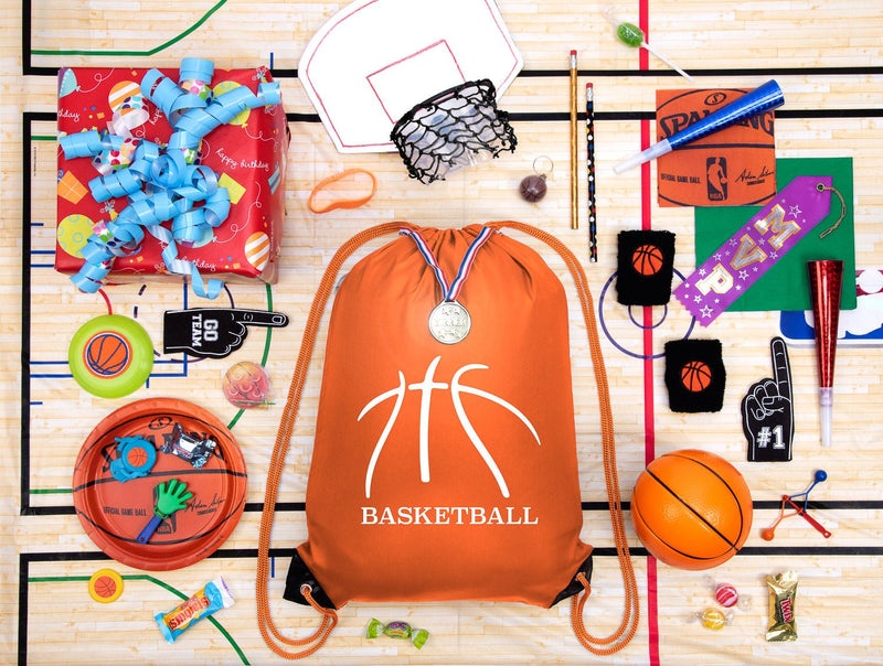 Accessory - Mato & Hash Basketball Drawstring Bags With 3,6, And 10 Pack Bulk Options - Outline