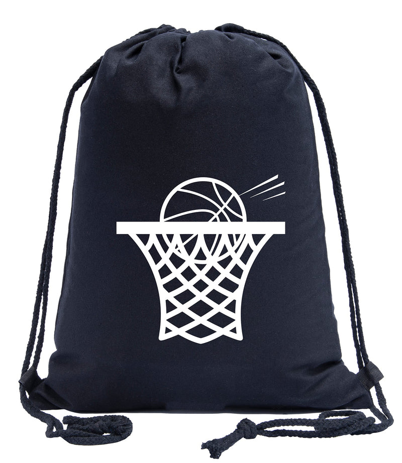 Basketball Swoosh Cotton Drawstring Bag