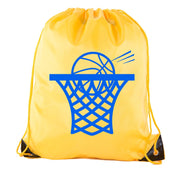 Basketball Swoosh Polyester Drawstring Bag