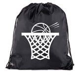 Basketball Swoosh Polyester Drawstring Bag