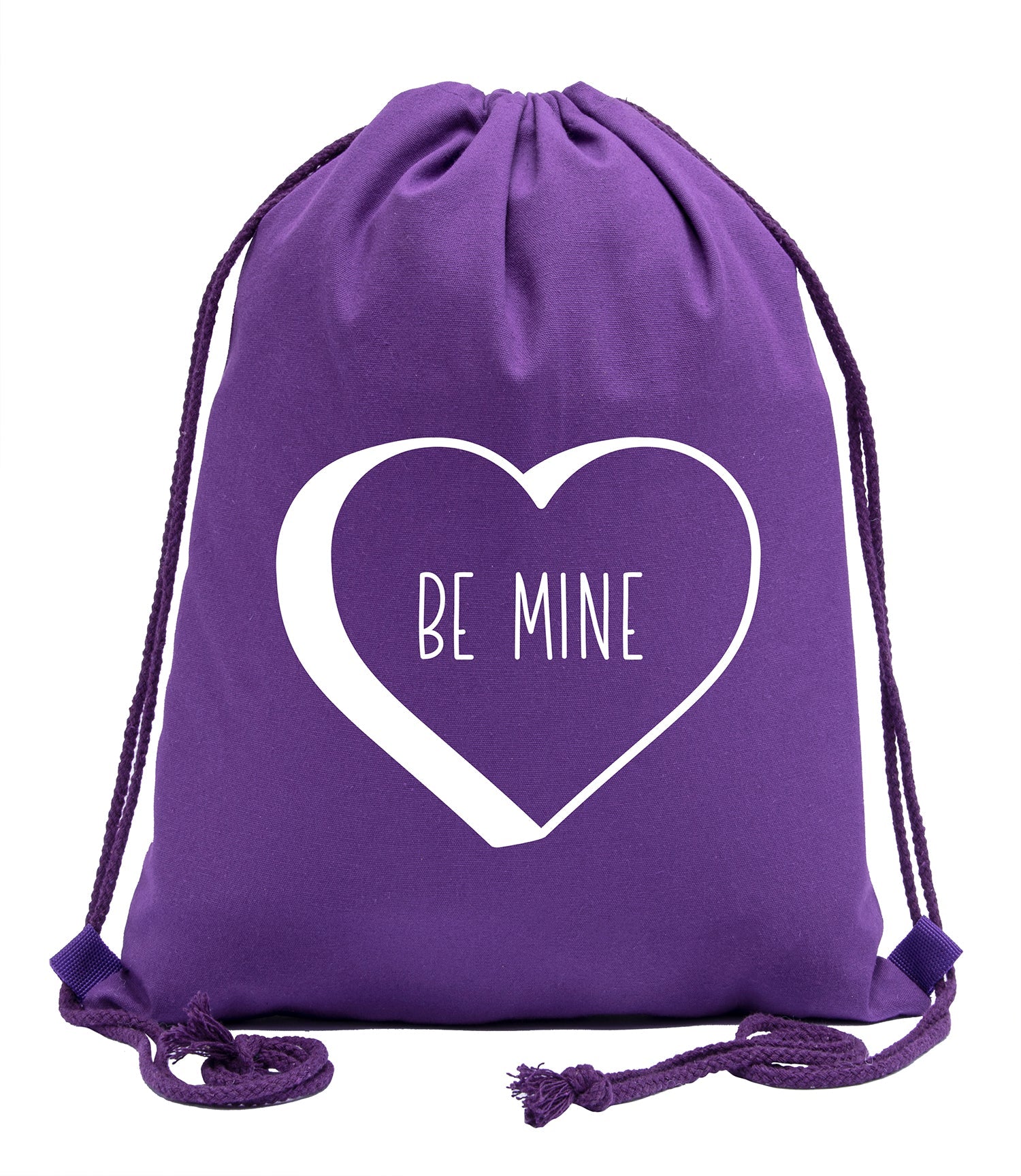 Be Mine Candy Heart Valentine's Day Cotton Drawstring Bag