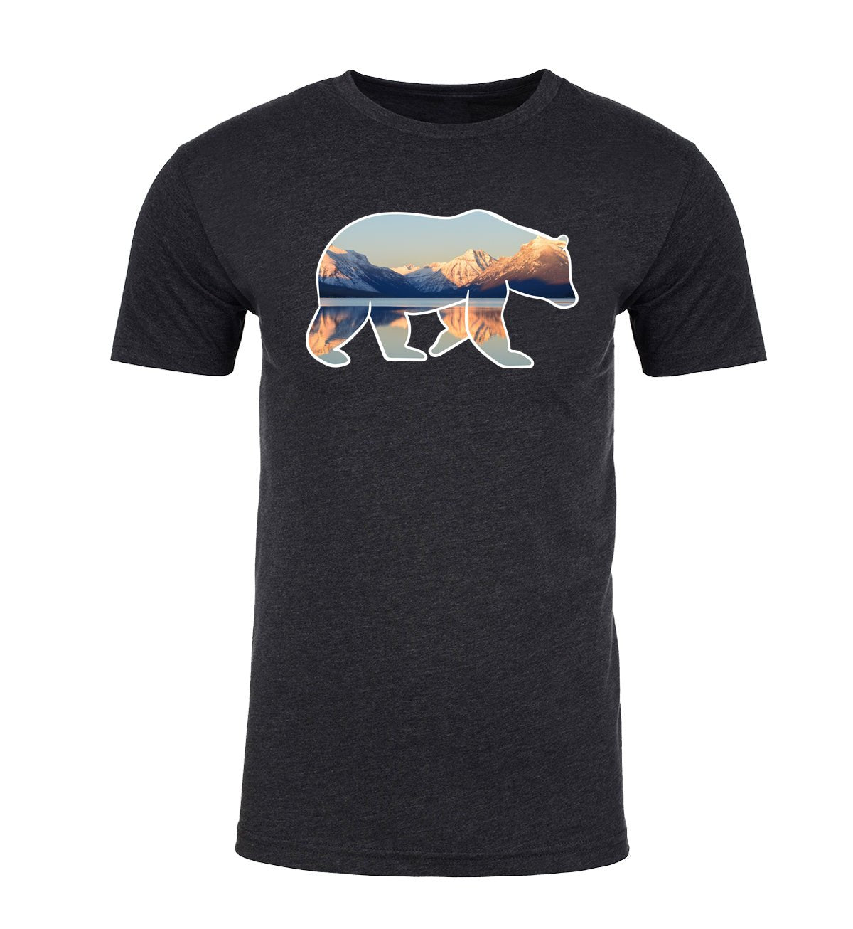 Shirt - Mountains In Bear Graphic Shirt , Wildlife T-shirts, Men's Tee Shirts