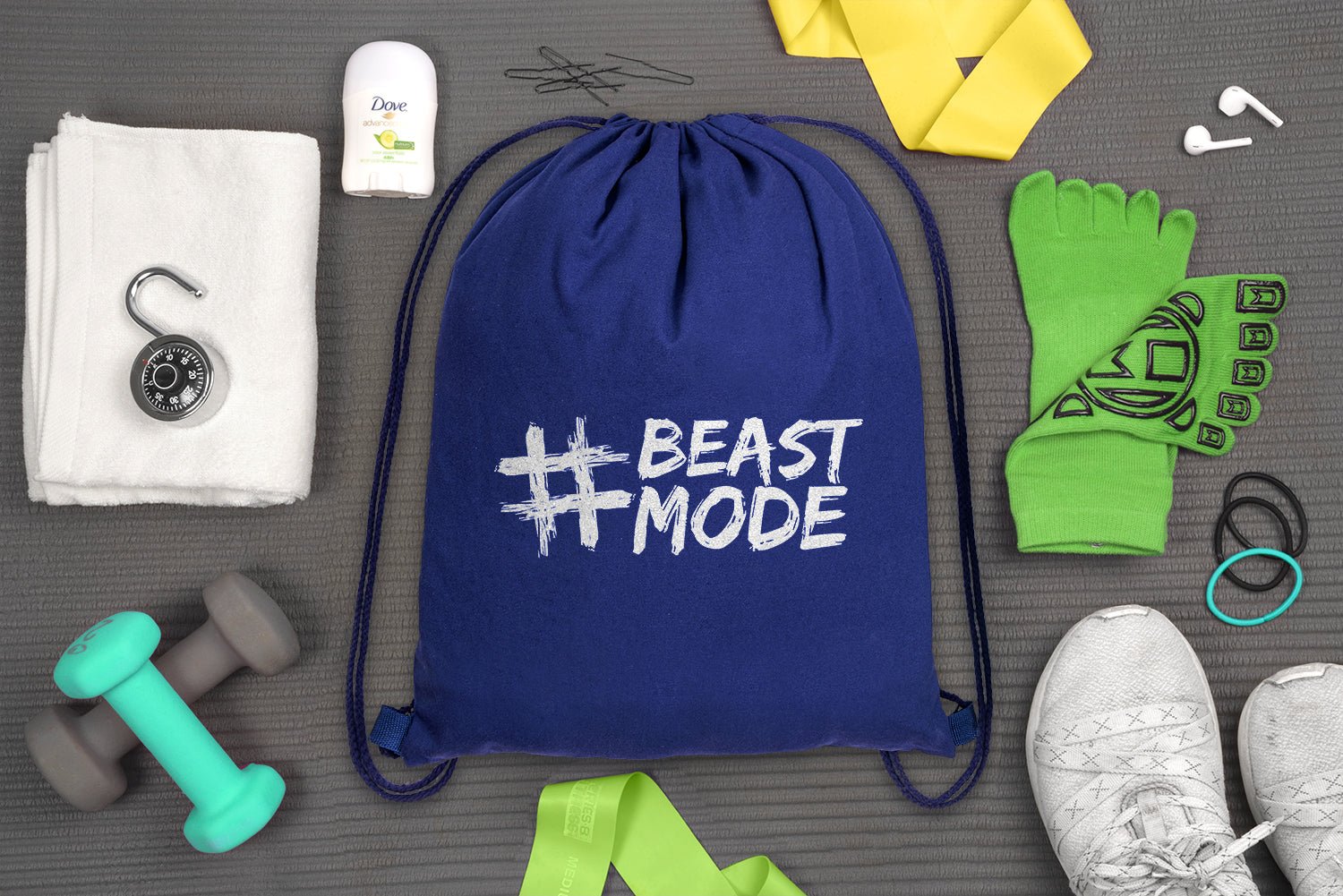 #Beast Mode Cotton Drawstring Bag