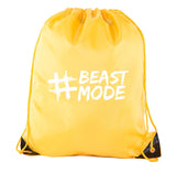 Accessory - Inspirational Gym Quote Bags, Gym Drawstring Backpacks For Fitness Motivation - Beast Mode