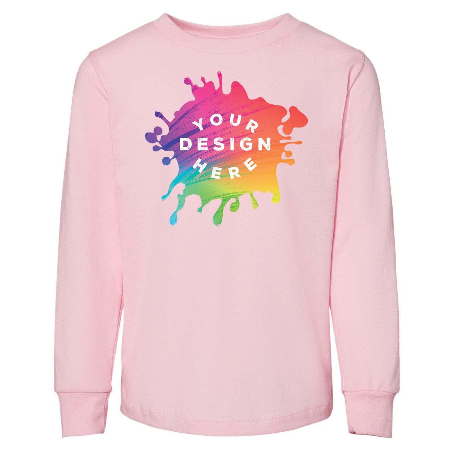 Bella + Canvas Toddler Unisex 100% Cotton Long Sleeve T-Shirt