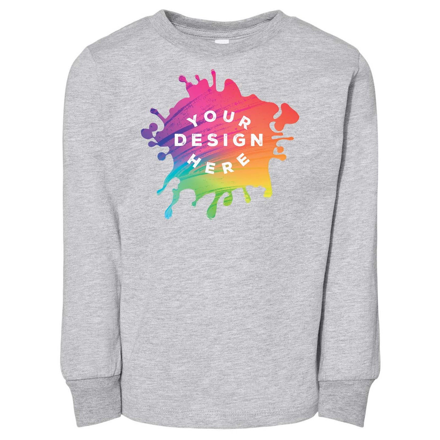 Bella + Canvas Toddler Unisex 100% Cotton Long Sleeve T-Shirt