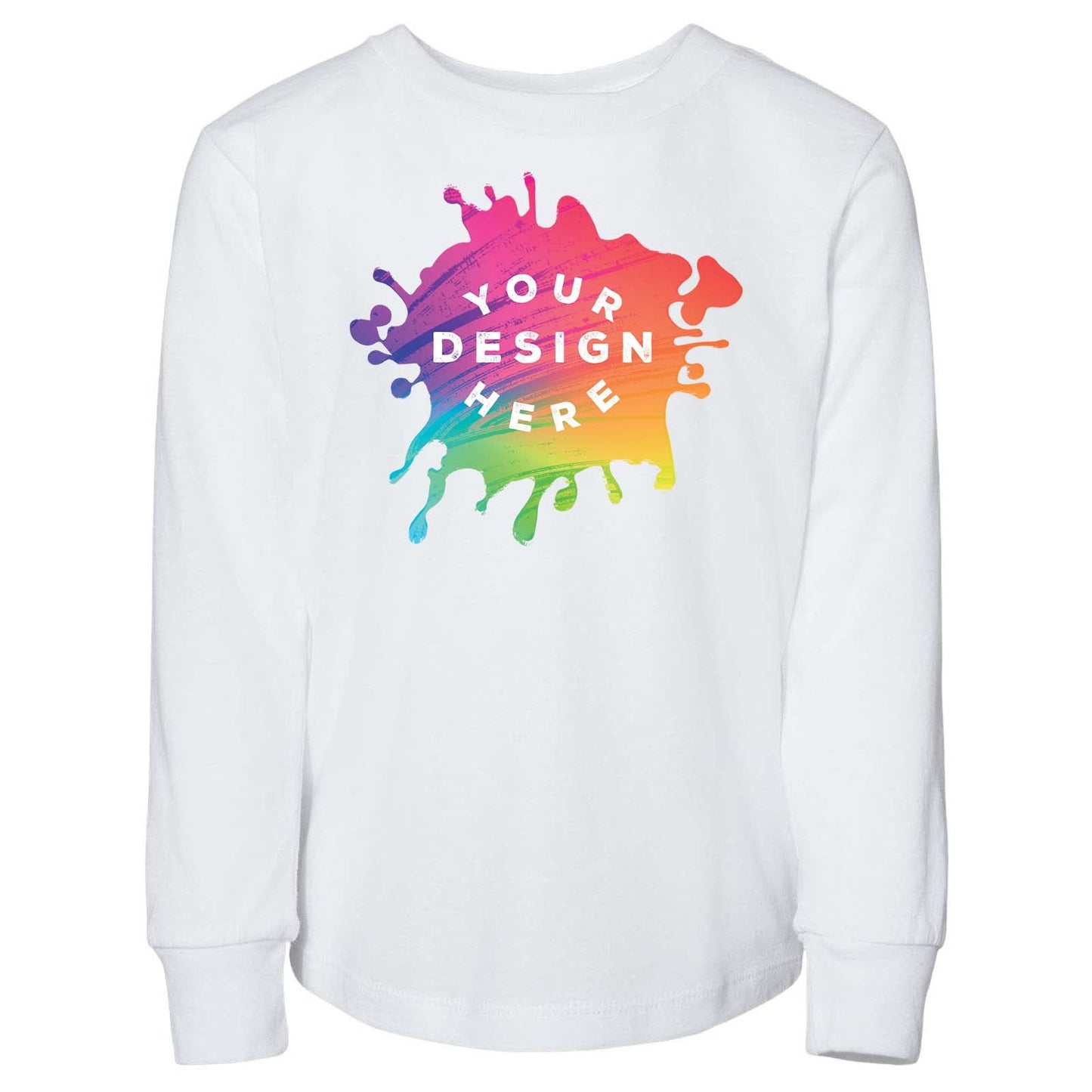 Bella + Canvas Toddler Unisex 100% Cotton Long Sleeve T-Shirt