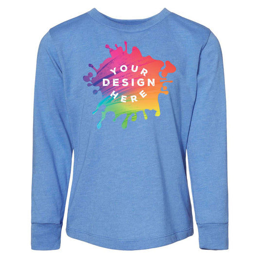 Bella + Canvas Toddler Unisex 100% Cotton Long Sleeve T-Shirt