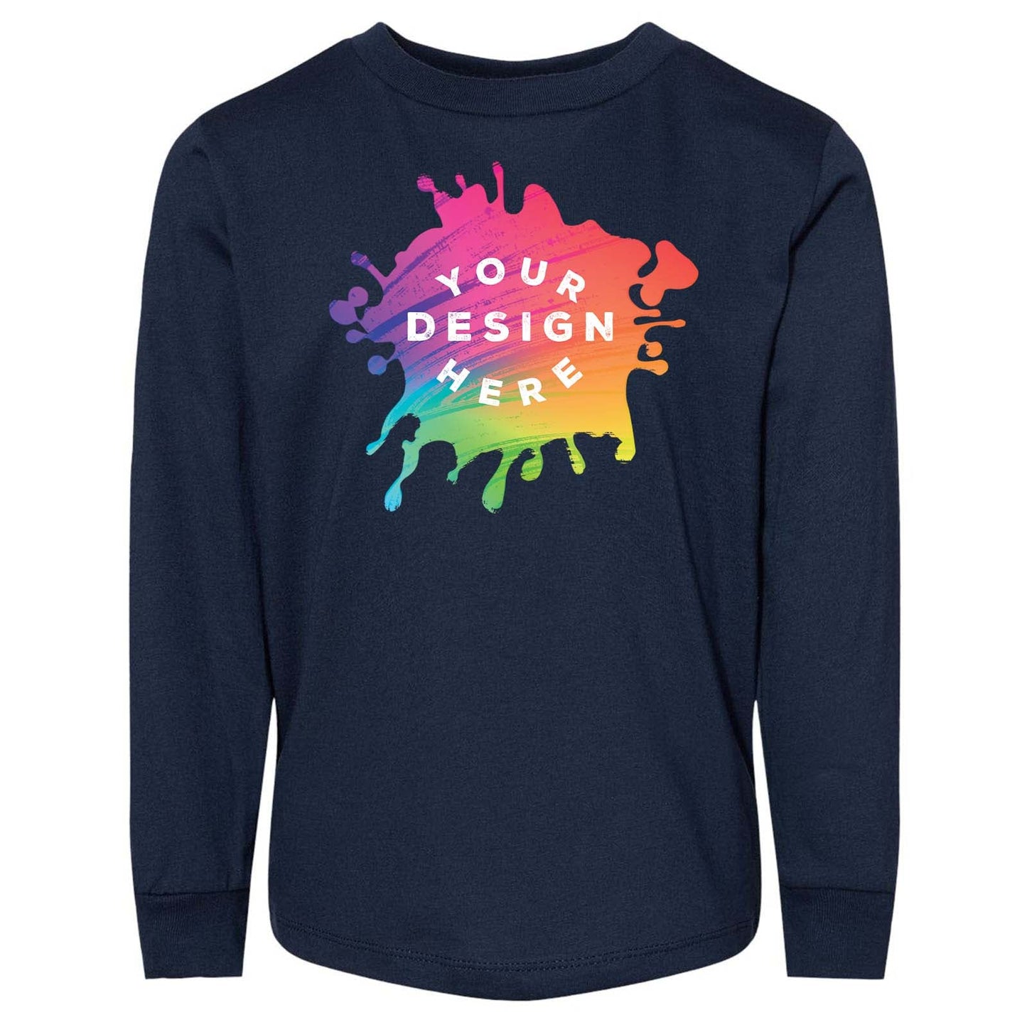 Bella + Canvas Toddler Unisex 100% Cotton Long Sleeve T-Shirt