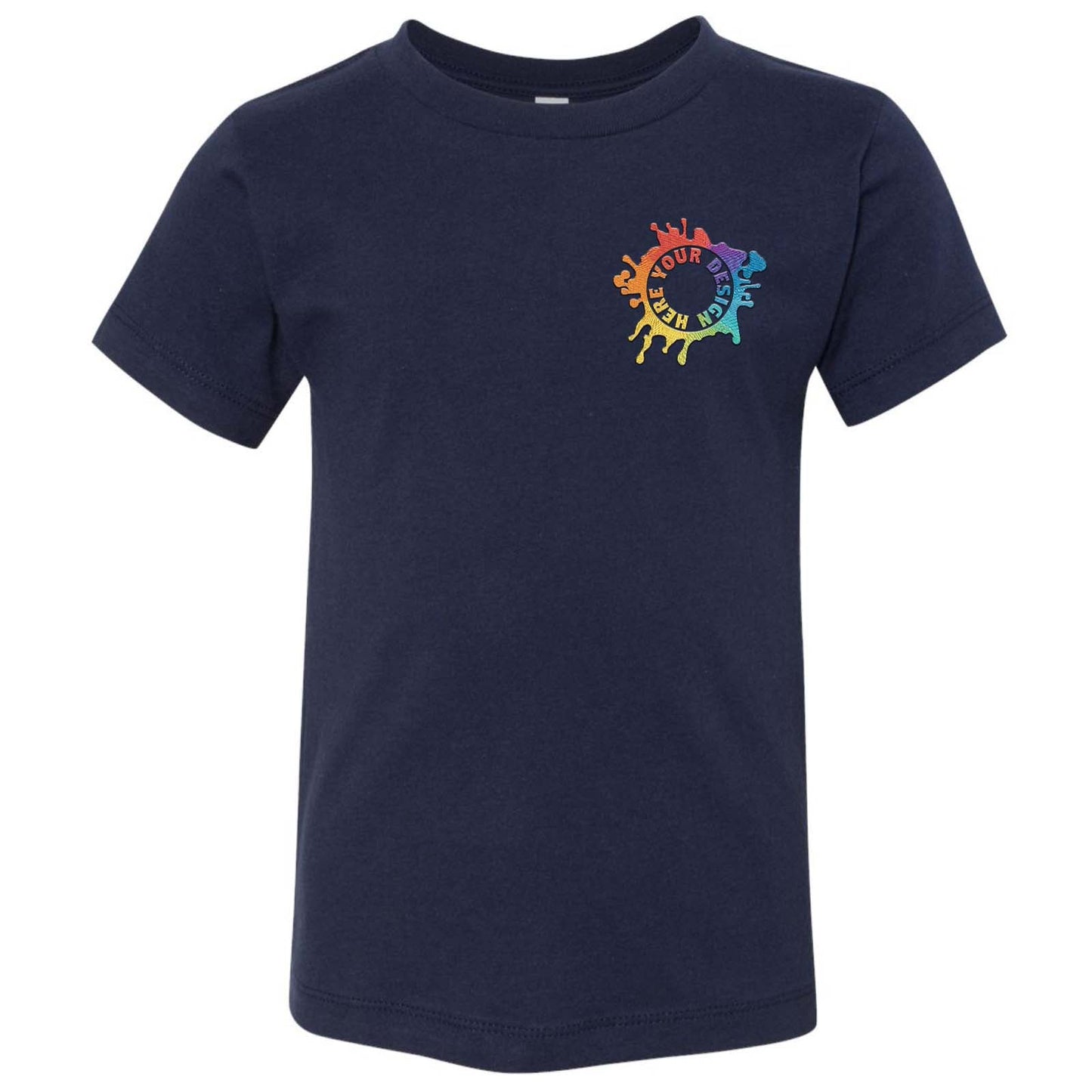 Bella + Canvas Toddler Unisex 100% Cotton T-Shirt Embroidery