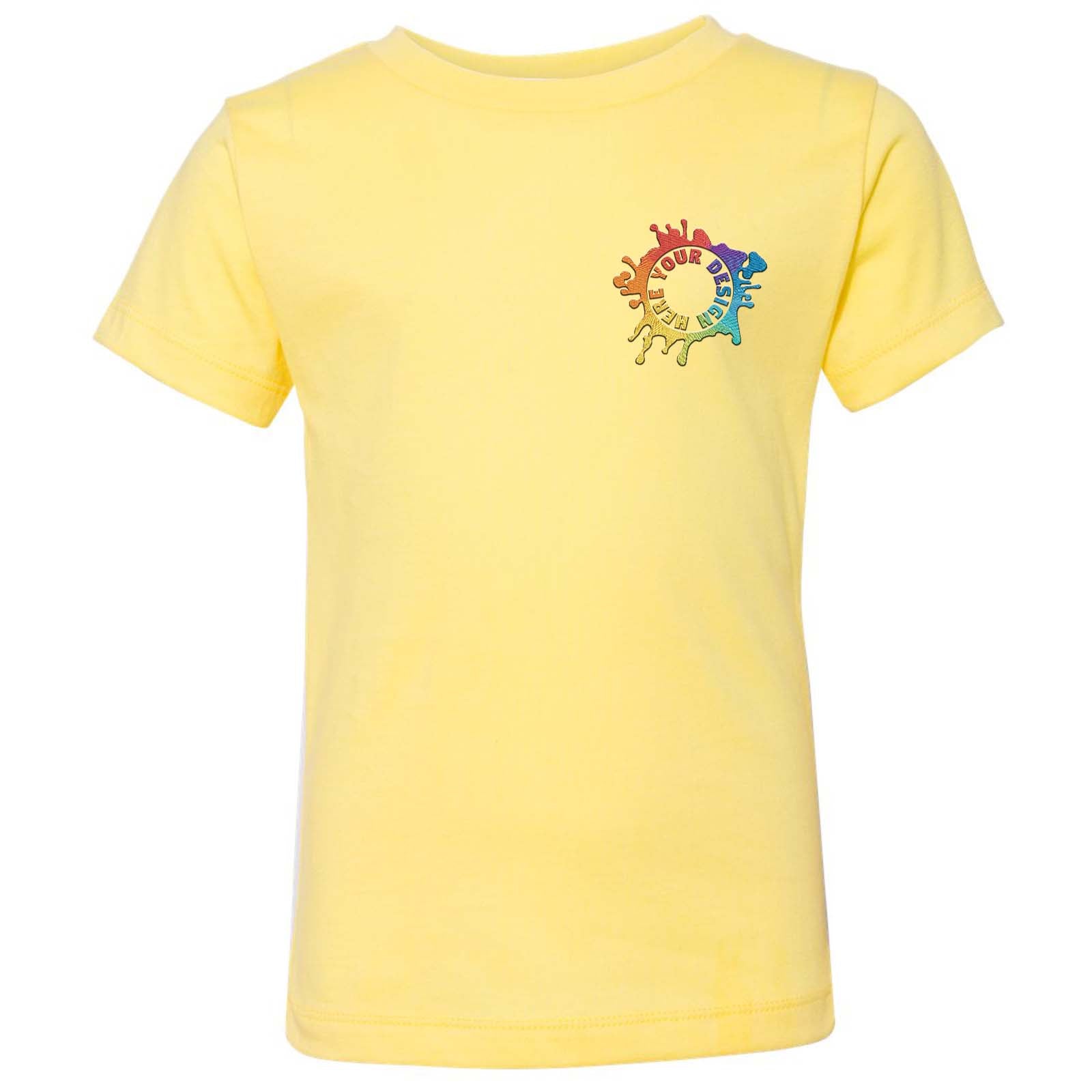 Bella + Canvas Toddler Unisex 100% Cotton T-Shirt Embroidery
