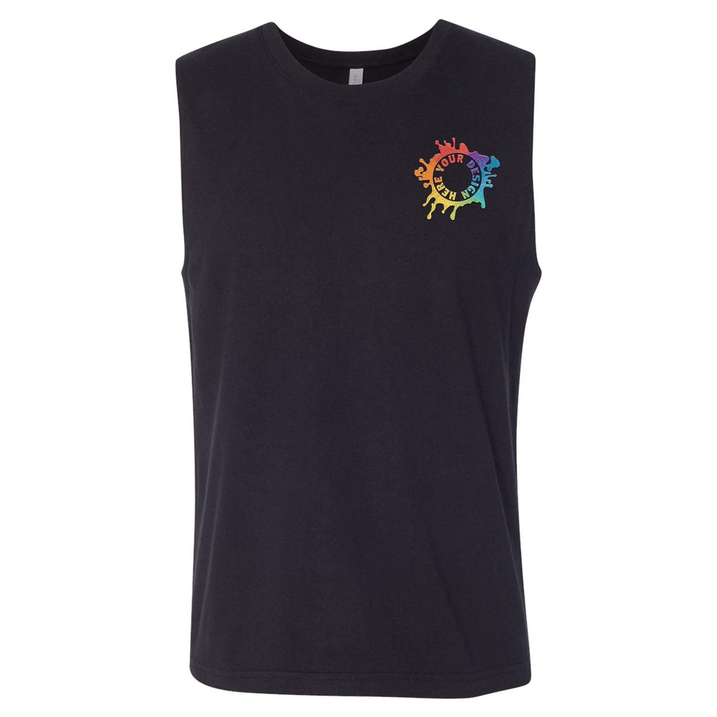 Bella + Canvas Unisex 100% Cotton Jersey Muscle Tank Top Embroidery - Mato & Hash