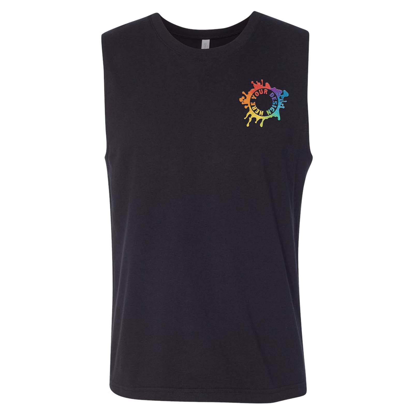Bella + Canvas Unisex 100% Cotton Jersey Muscle Tank Top Embroidery - Mato & Hash