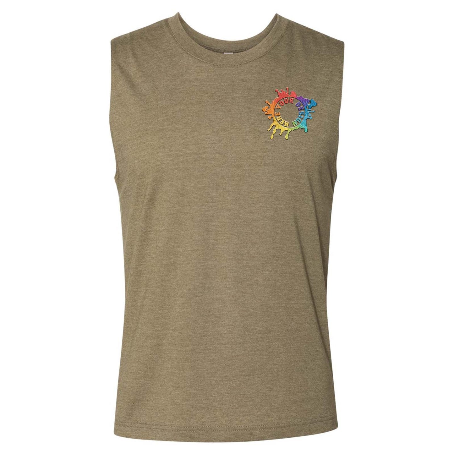 Bella + Canvas Unisex 100% Cotton Jersey Muscle Tank Top Embroidery - Mato & Hash